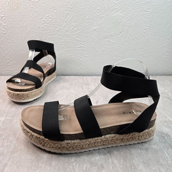 Torrid Black Platform Espadrille Sandals - Picture 1 of 10
